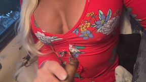 Sensual Smoking Big Titty TS
