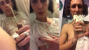 jeu uro dans la baignoire mon teeshirt est trempe ma bouche est pleine !