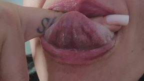 Sensual Tongue Tease, Covered in My Own Saliva