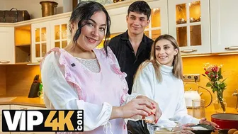 Mature brunette seduces young guy and fucks him hard at their first meeting