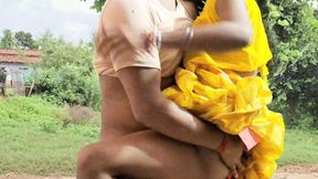 Indian babe gets bossed around in an outdoor affair with a dominating manager.