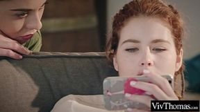Horny lesbians eat and finger each other to cum hard