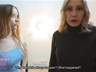 Oops... Step son inadvertently cum in step mamma after banged step sister Polly Yangs in shared couch at night in hotel room