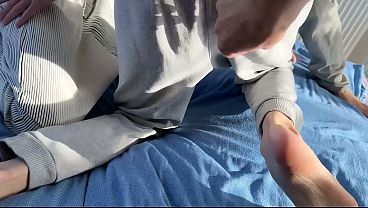 Three guys fuck a cute twink'_s tight asshole hard