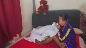 Looner Camylle Blows Up Inflatable Unicorn As Harley Quinn