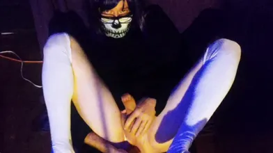 The Raven Letrap Rides A Huge Cock And Cums Hard