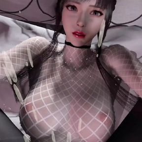 3D Cosplay Asian Slut with Big Boobs Have Gangbang Sex with Strangers