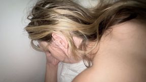 I jerked off cock of my step bro and asked to unlock me but his dick fell of when I farted