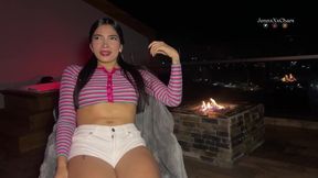 My friend said it's her first time in front of the camera, her ass is beautiful