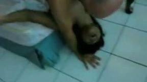 Indonesian maid gets fucked by her white boss and his friend