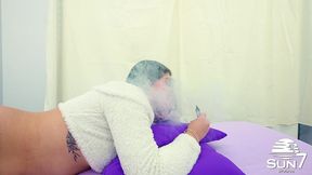 the bastard came out of the closet and gave her the  meat cigar  to smoke, sucking and giving her pussy to the lucky guy, fucking and putting it deep - gaby manhaes and renildo