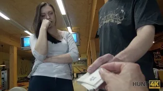 Lucky man picks up young Czech couple for wild public sex