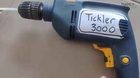 Aussie tradie destroyed by feather tickling machine his feets go nuts gay cartoon