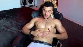 sweaty muscle worship: hot, oiled up massage and tongue action - vincent and vitor