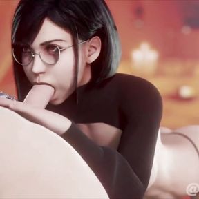 Cute Tifa Sucking Cock