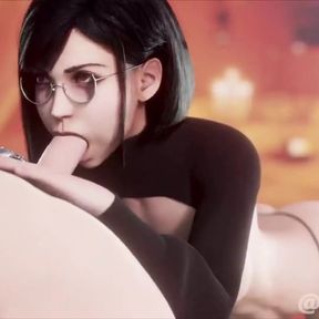 Cute Tifa Sucking Cock