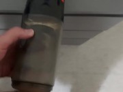Hands free cum with my new toy! (Oops I dropped it)
