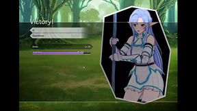 Big-Cocked Inoda chokes Asuna with his massive load