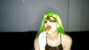 Sucking ice cream