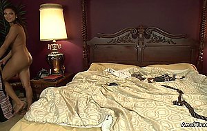 Shemale fucks tied politician in bed