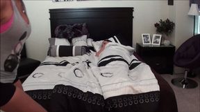 Taylor licks chocolate off her friend's socks!