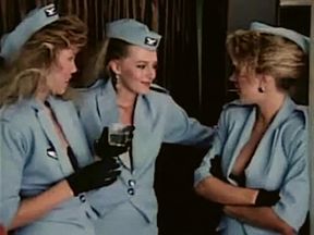 Horny stewardesses retro porn movie