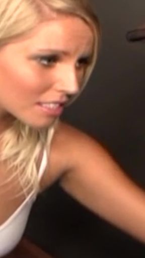 Sexy Blonde Gives Amazing Glorhole Head