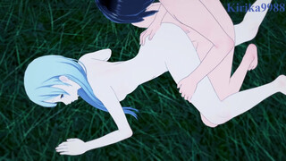 Yoisaki Kanade (long hair) and I have heavy lovemaking in the meadow. - Project SEKAI Manga porn