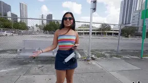 Seductive Glasses-Wearing Latina Gets Hardcore Fucked in Van Backseat