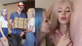 Pizza Guy Anal Toy Play with MILF Teen Amateur