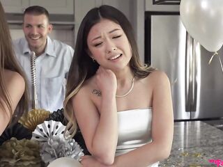 MyFamilyPies: My New Years Resolution Is My Stepsisters Snatch on PornHD with Lulu Chu &Maya Woulfe