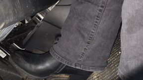 Driving in Heeled Boots and Jeans