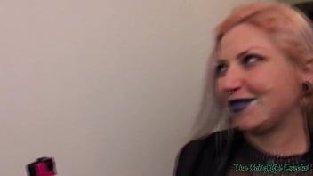 Tattooed Ex-Girlfriend doing her first Cumwalk in Amsterdam - Public walk of shame