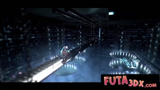 Futa3DX - SCIFI BIG DICKED FUTA Shoves Her Monster Cock In Babe