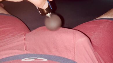 I LOSE ALL CONTROL Moaning & Body Trembling Orgasm Using a Massager on my Throbbing Cock