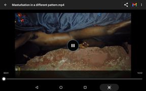 Masturbation in a different pattern in the same rustic room