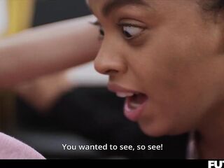 Interracial Latin chick Transgender Surprise - Veronica Leal Grows Shemale hentai Shlong and Creampies Black Sofi Vega