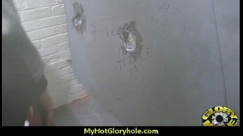 Horny ebony suck the juice from big white gloryhole 28