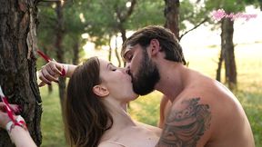 he left me tied to a tree – random guy found me and i didn’t want him to stop fucking my wet pussy
