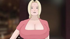 Blonde milf gives blowjob to big cock in cartoon parody