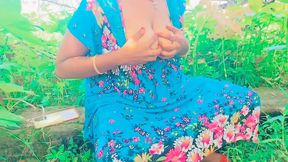 Pooja Bhabhi Coming Nearst Forest Area Jungle and Slow Slow Touching Beautiful Pussy Fingering- Outdoor Romantic Solo Fingering