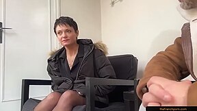 Angel French Mature Slut Come Again In Stockings To Be Fuck