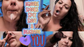 Goddess Malory's Degrading Smoke & Spit Femdom Session – Natural Domme Humiliation
