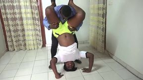 an intimate sports session with my coach during the fitness session where he gets hard then fucks me like a whore