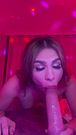TS Vicki 4Play deepthroats to 9 inch dildo