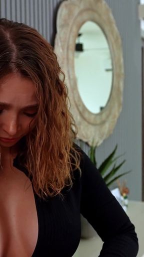 Delivery Girl Drops the Package Pays with Her Ass!   Clip 1