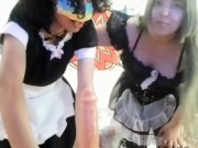 Milf se enoja por que sirvienta la chupa mejor que ella ft Reyna Tirana