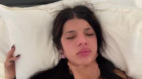 slap me and fuck me hard daddy! submissive latina gets multiple slaps and a deep creampie!