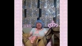 MASTURBATION SESSIONS EPISODE 11 ANIME COSPLAY TRANS WOMAN JERKING OFF WITH A SKY BLUE WIG ON ,WATCH THIS VIDEO FULL LENGHT ON RED (COMMENT, LIKE ,SUBSCRIBE AND ADD ME AS A FRIEND FOR MORE PERSONALIZED VIDEOS AND REAL LIFE MEET UPS)