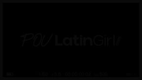 POVLatinGirl - Beautiful white latina with black hair fucks me with her pink pussy